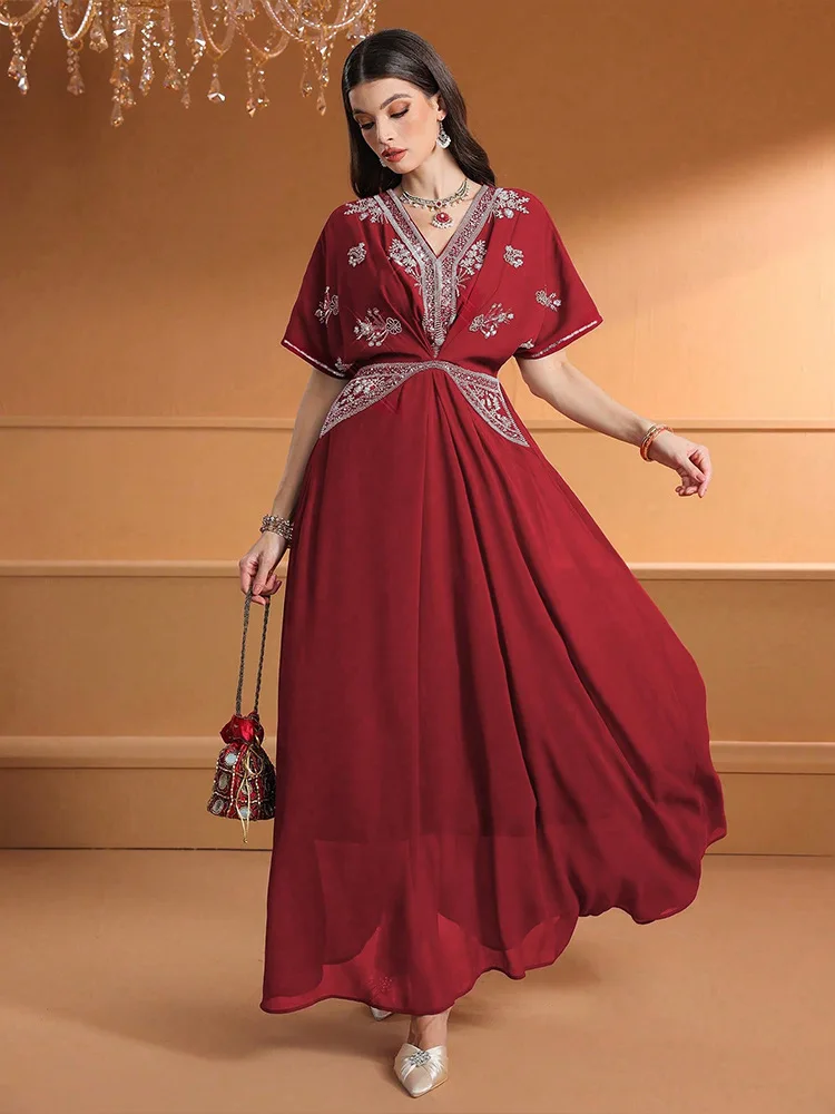 Turkey Women Fashion - Vestido Longo Feminino com Decote em