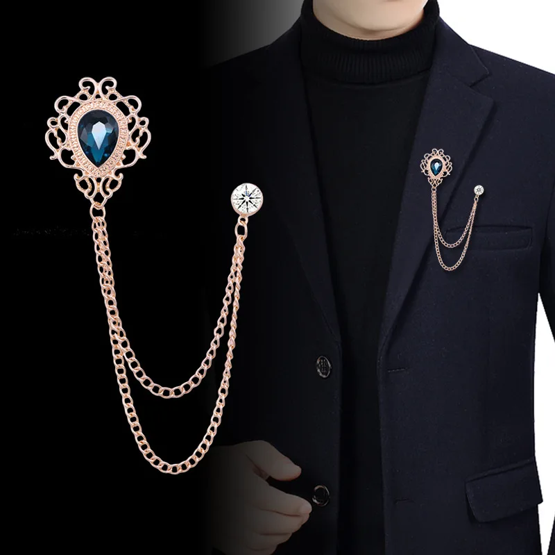 Women'S Fashion Suit - Novo vintage borla corrente strass cristal