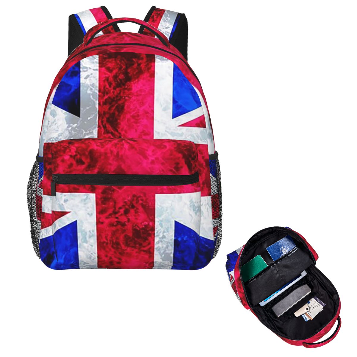 Women Fashion Uk - Mochila de Estudante Britânica com Bandeira