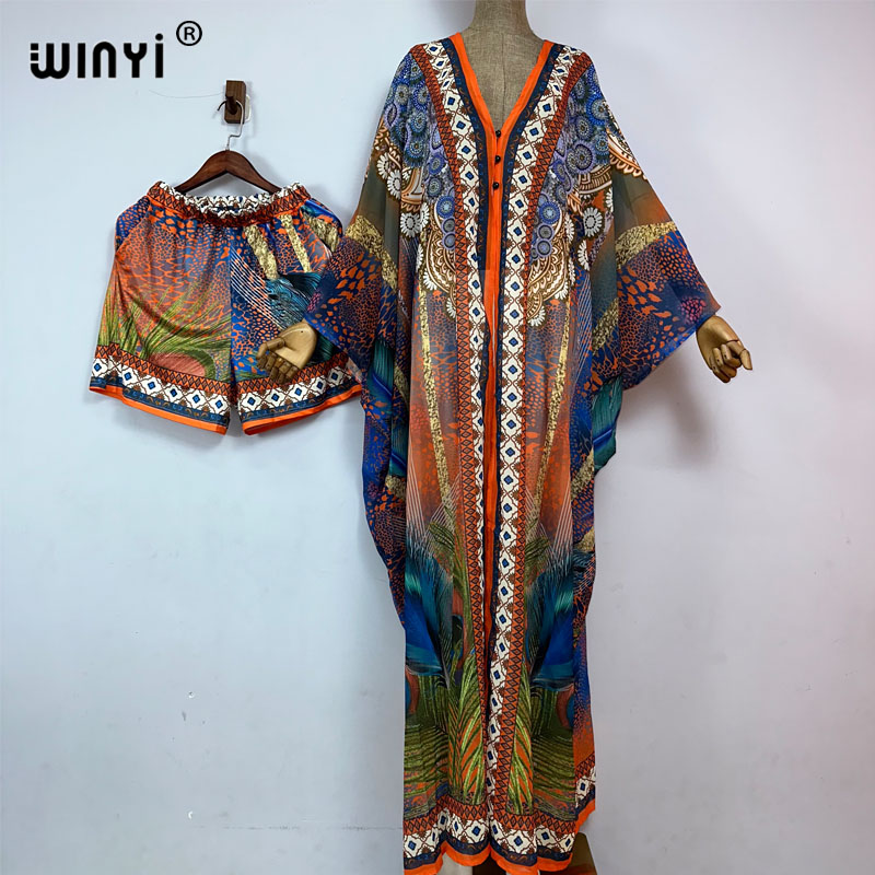 Women'S Fashion Kimono - WINYI-Conjunto de quimono de duas peças