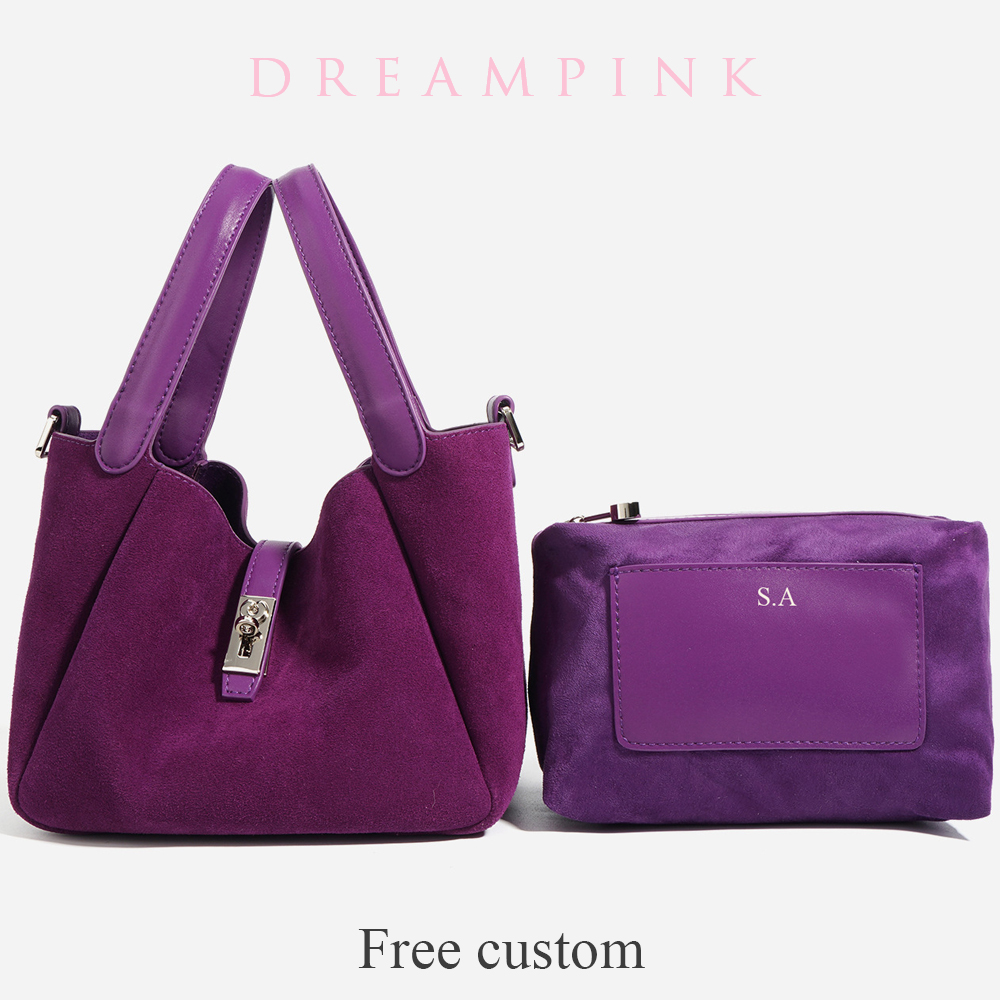 Women Fashion Uae - Bolsa balde de couro de camurça