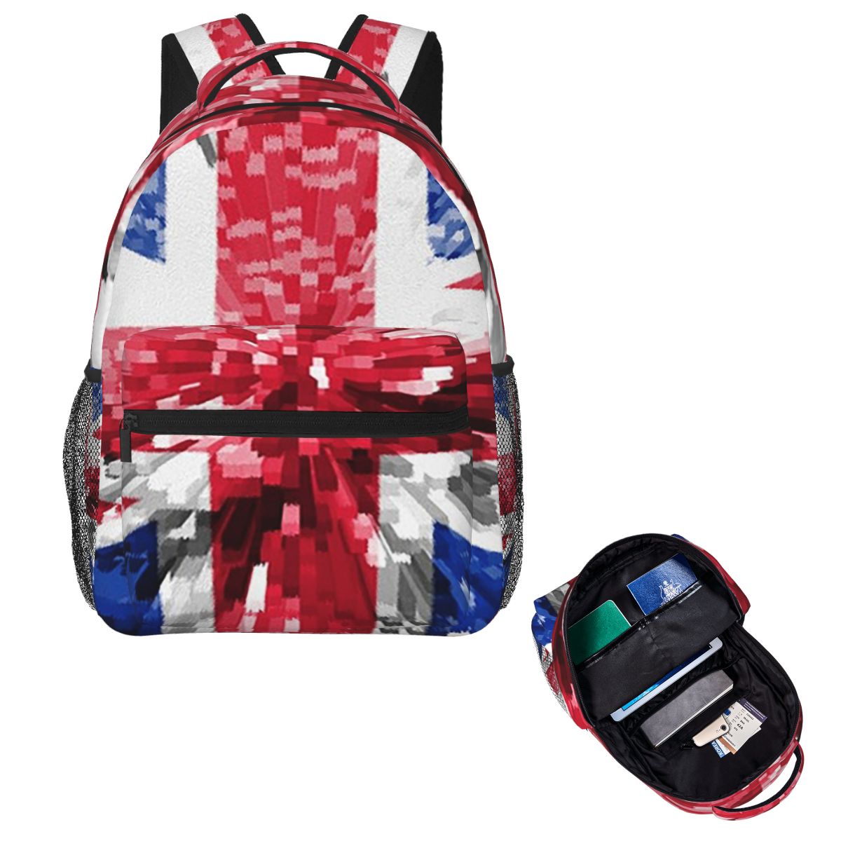Women Fashion Uk - Mochila de Estudante Britânica com Bandeira