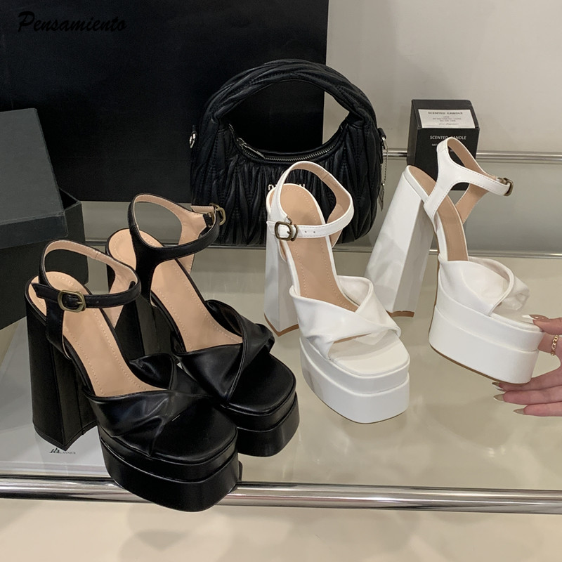 Women Fashion Ideas - Estilo estrela moda dupla plataforma cunhas