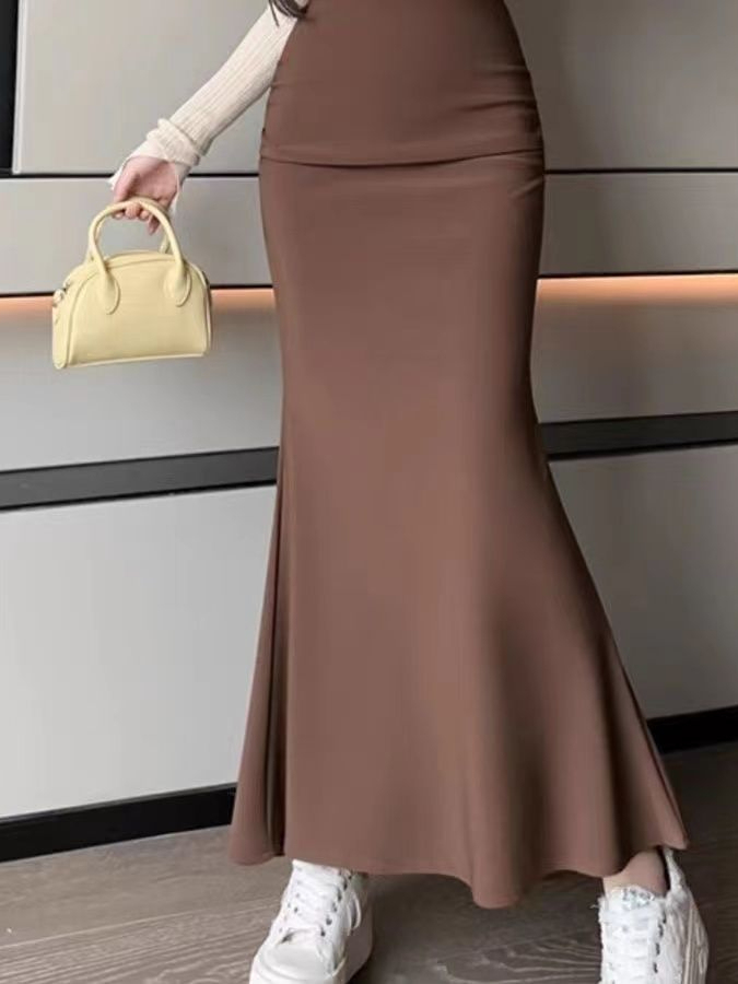 Saia Midi Feminina Plus Size E - A-Line Skirt Midi avaliação e preço