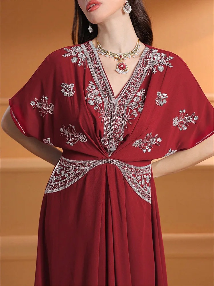 Vestido Longo Feminino com Dec - Turkey Women Fashion avaliação e preço