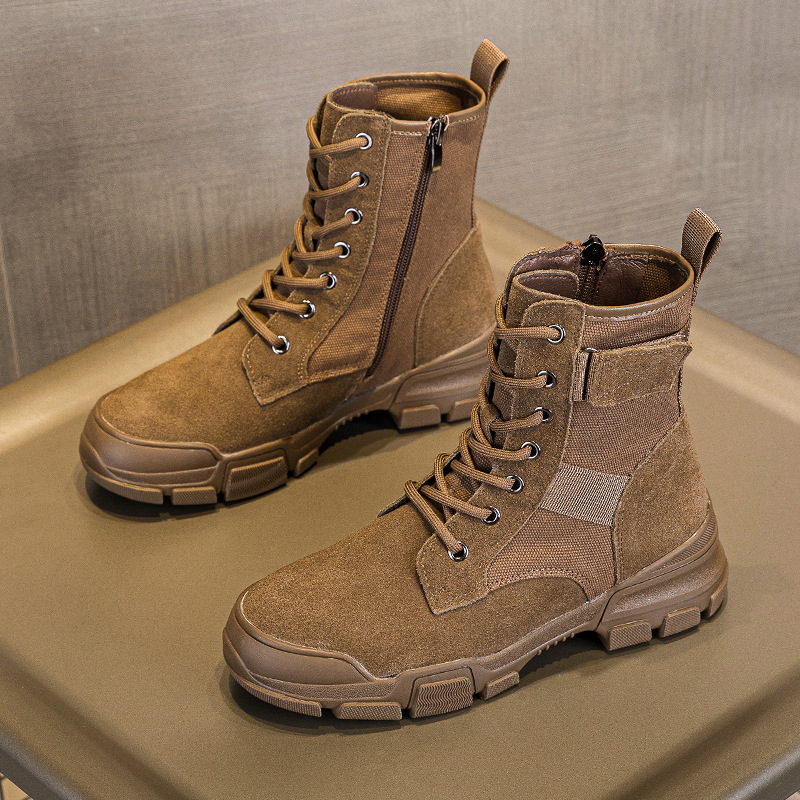 Botas Femininas de Couro Genuí - Women'S Fashion Hiking Boots avaliação e preço