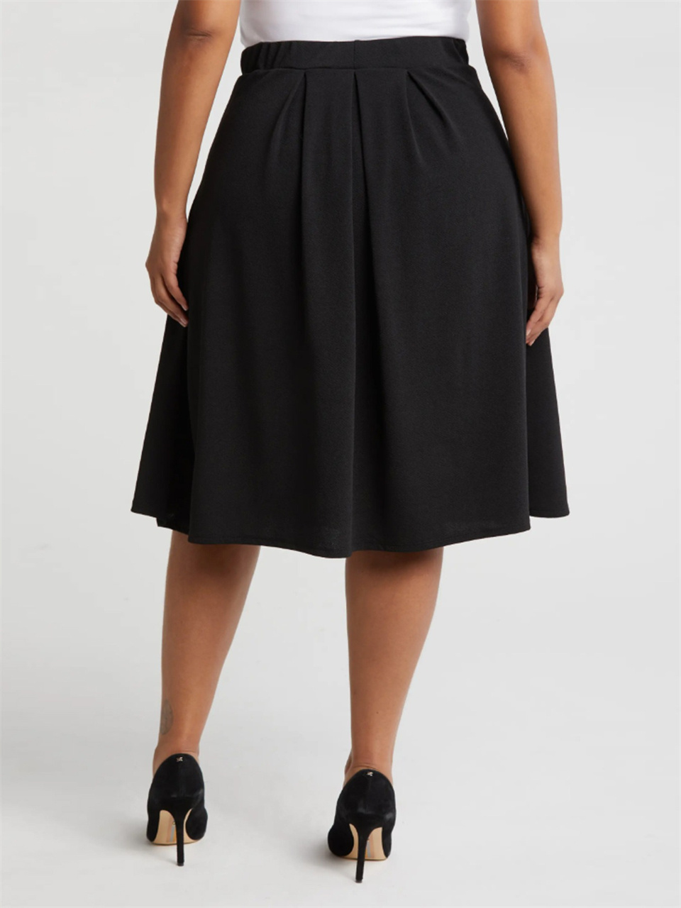 Gibsie plus size cor sólida ma - A-Line Skirt Midi avaliação e preço