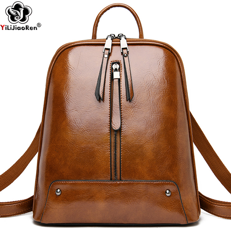 Mulheres mochila de couro moda - Women Fashion Online avaliação e preço