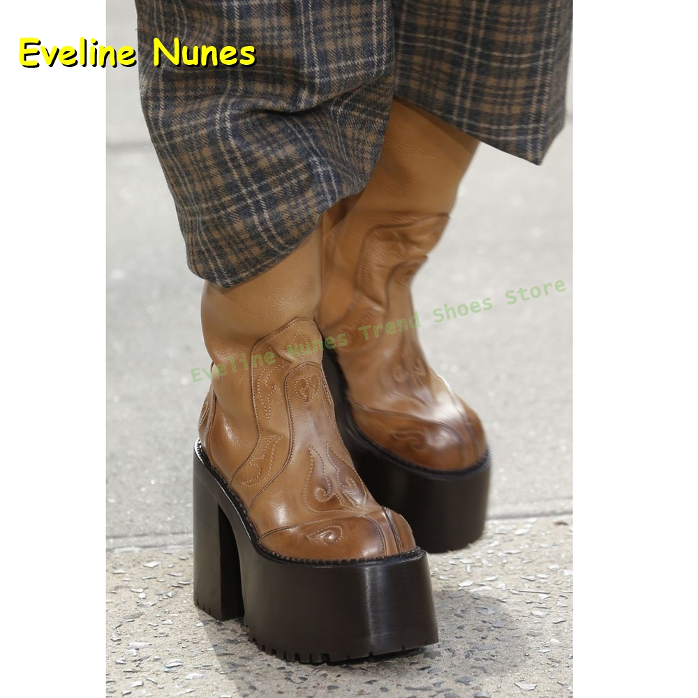 Plataforma bordada joelho bota - Women'S Fashion Trends 2025 avaliação e preço