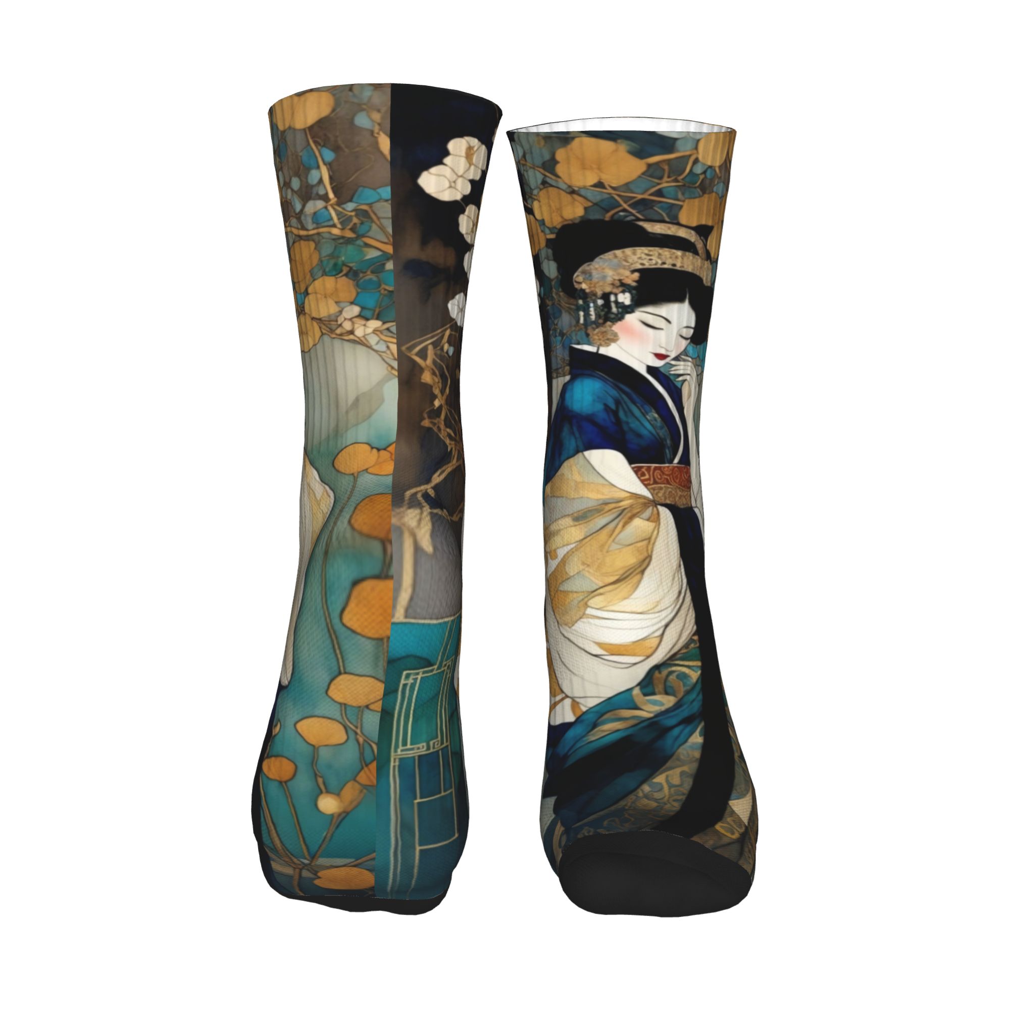 Meias de Luxo Douradas com Est - Women'S Fashion Kimono avaliação e preço
