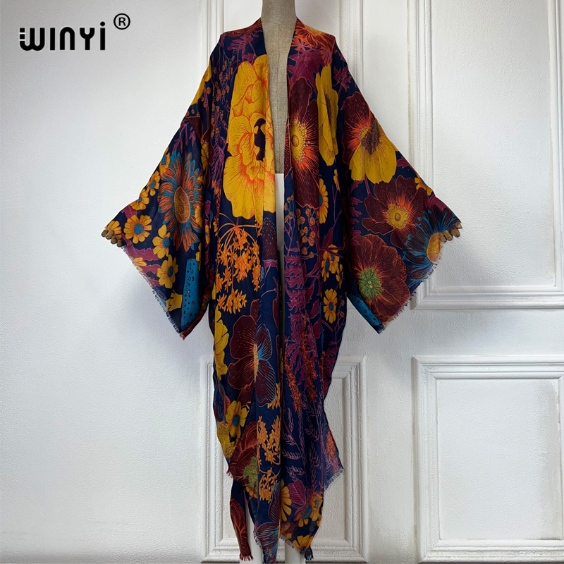 WINYI África Moda Verão Kimono - Women'S Fashion Kimono avaliação e preço