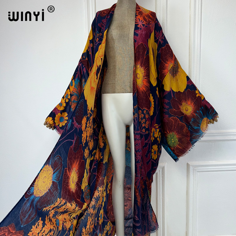 WINYI África Moda Verão Kimono - Women'S Fashion Kimono avaliação e preço