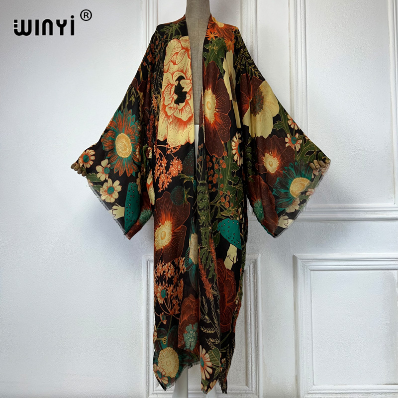 WINYI África Moda Verão Kimono - Women'S Fashion Kimono avaliação e preço
