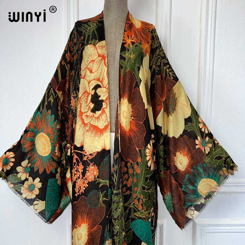 WINYI África Moda Verão Kimono - Women'S Fashion Kimono avaliação e preço