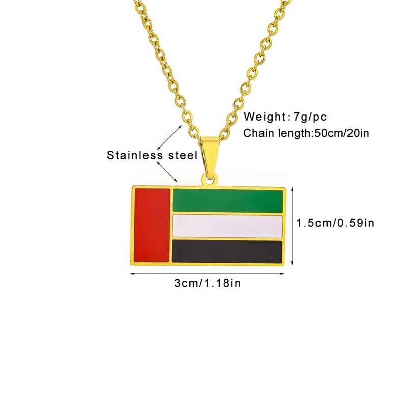 Colar com pingente de bandeira - Women Fashion Uae avaliação e preço