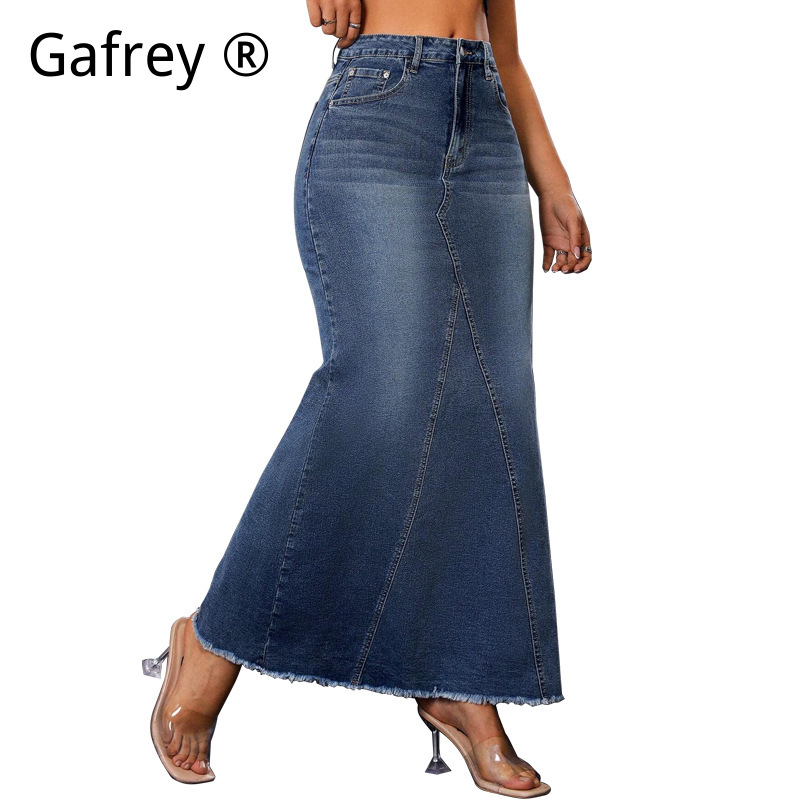 Saia Midi Jeans Feminina de Ci - A-Line Skirt Midi avaliação e preço