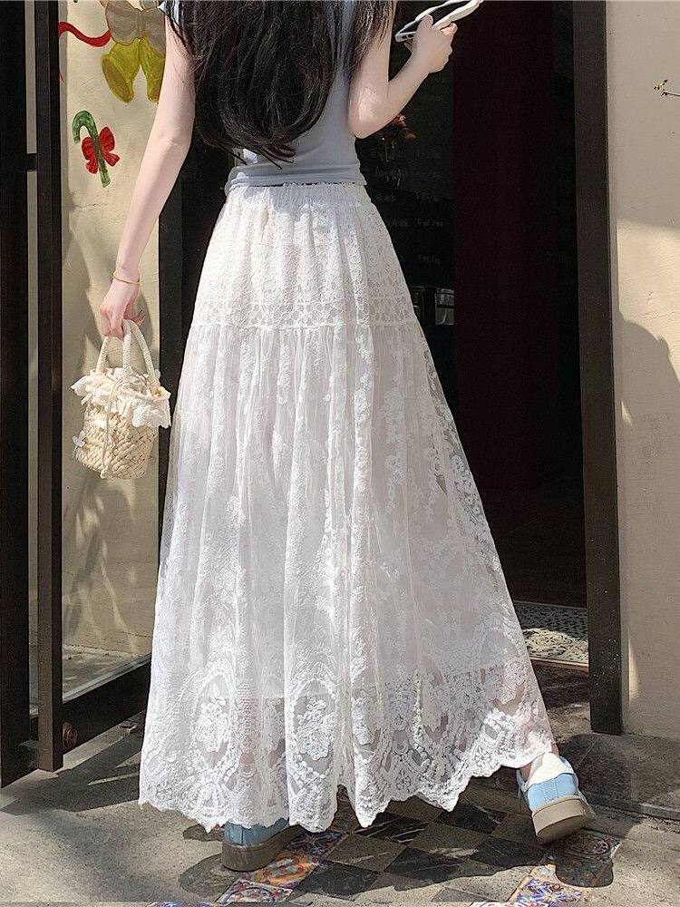 Saia Midi Feminina Plus Size d - A-Line Skirt Midi avaliação e preço