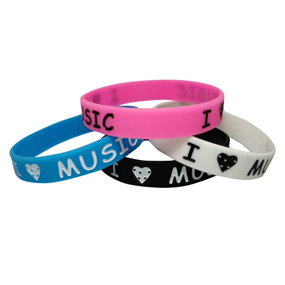 Eu amo música pulseira de sili - Women Fashion Now avaliação e preço