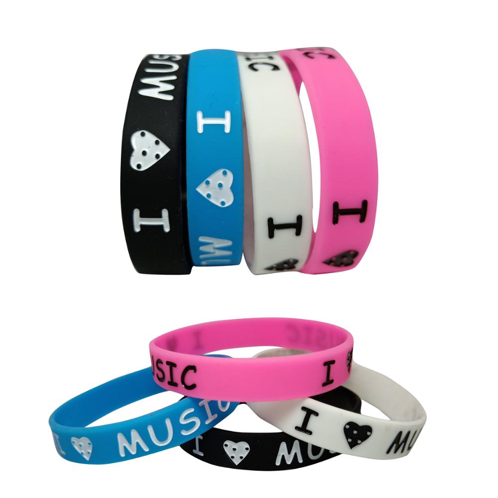 Eu amo música pulseira de sili - Women Fashion Now avaliação e preço