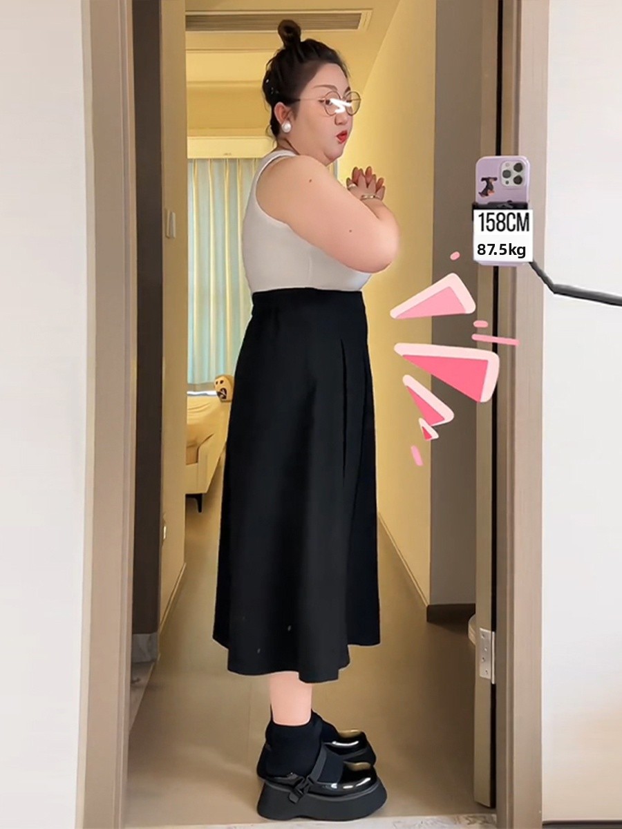 Saia Midi Plissada Plus Size C - A-Line Skirt Midi avaliação e preço