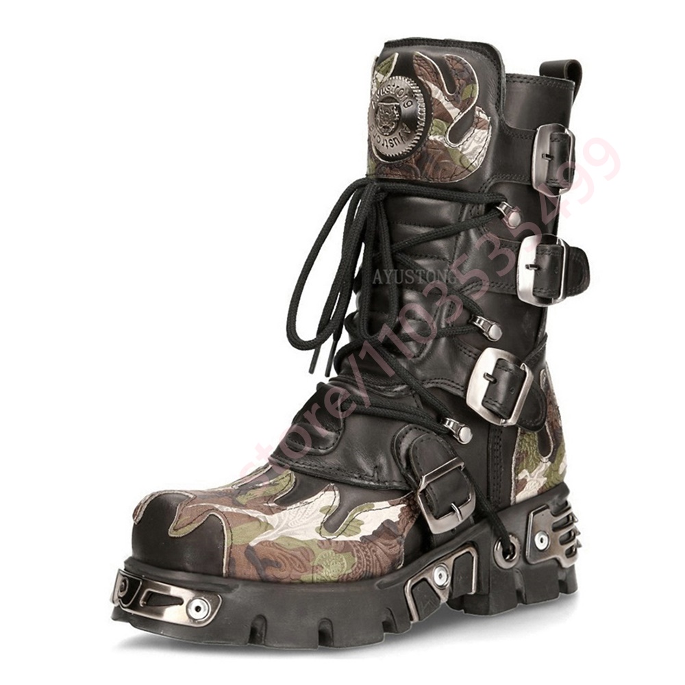 Punk rock camuflagem fivela de - Women'S Fashion Trends 2025 avaliação e preço