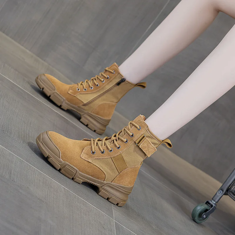 Botas Femininas de Couro da Mo - Women'S Fashion Hiking Boots avaliação e preço