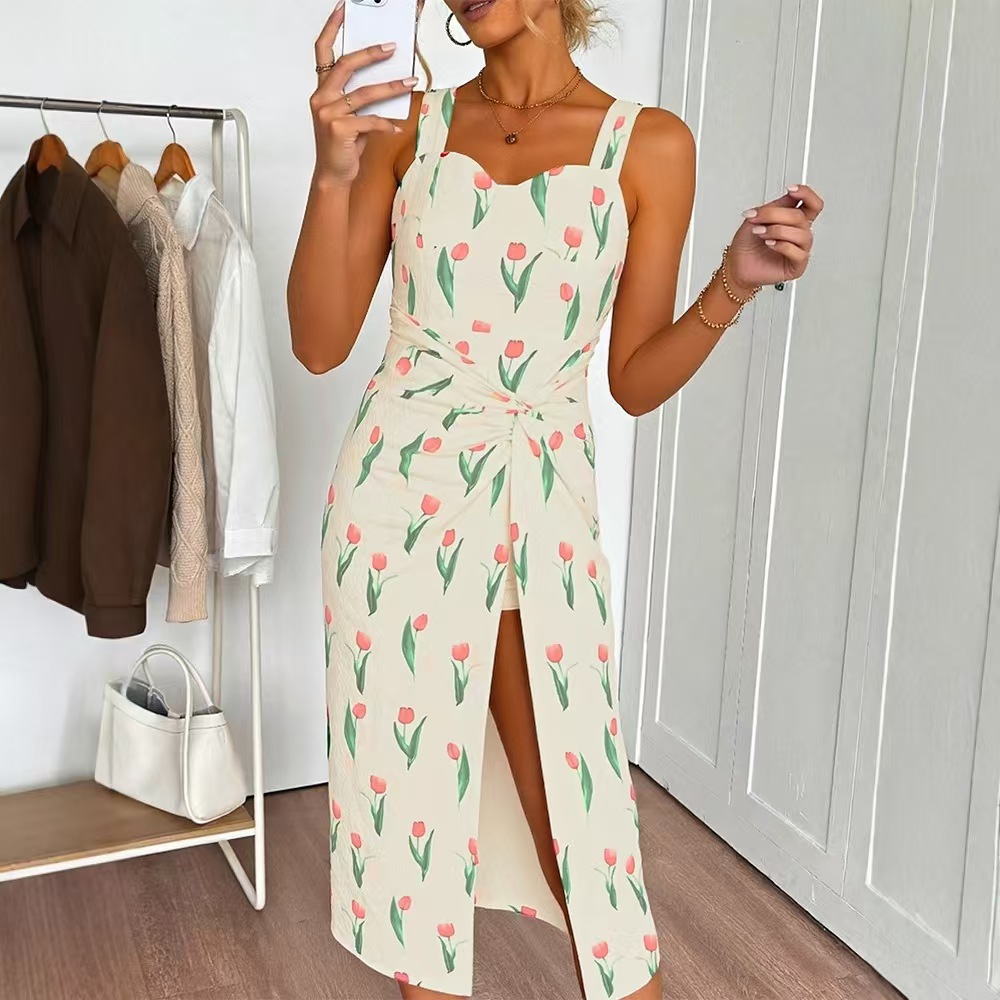 Vestido Cropped Estampado Flor - A-Line Skirt Midi avaliação e preço