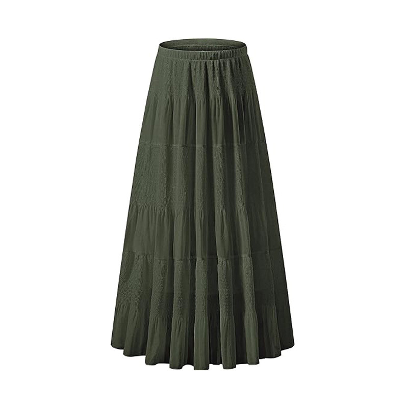 Saia Longa Feminina de Cintura - A-Line Skirt Midi avaliação e preço