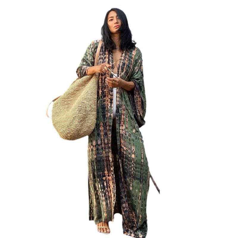 Praia cover ups feminino tie d - Women'S Fashion Kimono avaliação e preço